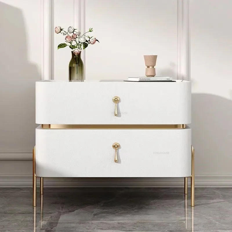 Description Picture 6 of itemEuropean Wooden Slate Nightstands Nordic Home Bedside Table Light Luxury Bedroom Furniture Simple Storage Cabinet with Drawers