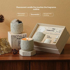Niche Luxury Creative Candle Gift Box Song Gift Cold Mountain Incense Candle Long Lasting Aroma Decorative Bedroom Accessory
