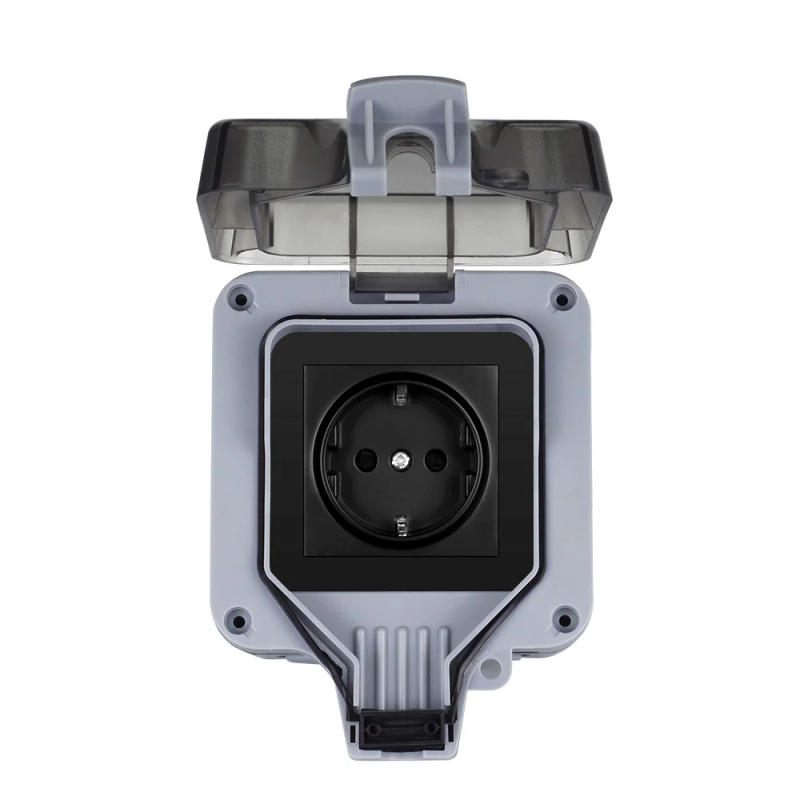 Description Picture 3 of itemVISWE Waterproof outdoor plug Rainproof Weaterproof IP66 Box 86*86mm EU Electrical sockets Garden and Courtyard