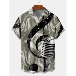 Men's Casual Shirt Hawaiian Shirt Men Summer 3d Print Casual Short Sleeved Shirt For Men Clothing Breathable Shirts