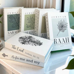 Jesus Jehovah Mary Fake Book Storage Box Christianity Decorative Books Bible Coffee Table Books The God Good Shepherd Home Decor
