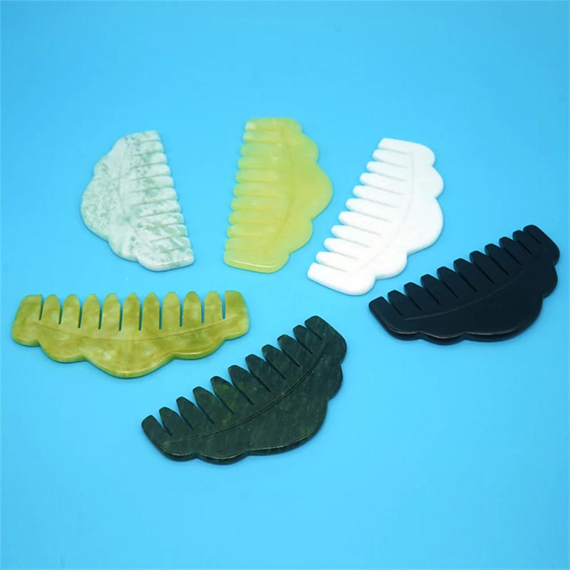 Description Picture 4 of itemJade Comb Women's Head Care Massage Smooth Green Phoenix Jade Massage Comb Jade Massage Comb