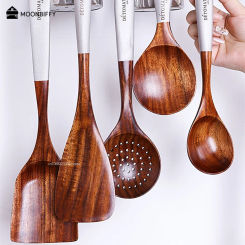 Solid Wood Cooking Tool Set Eco-friendly Teak Spatula Rice Scoop Environmental Protection Tableware Household ковшик кухонный