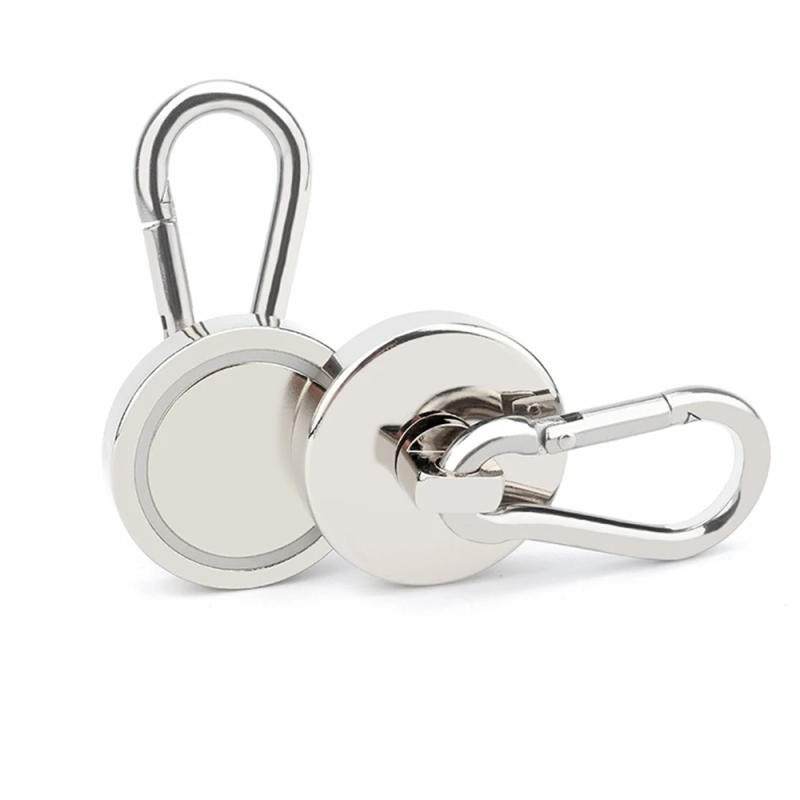 Description Picture 3 of itemMagnetic Hooks Strong Heavy Duty Neodymium Magnet Hooks With Swivel Carabiner Hook For Refrigerator 1pcs Magnetic Materials