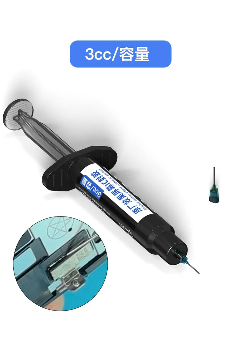 Description Picture 4 of item1Pcs Original factory effect screen IC sealant For iPhone maintenance CPU NAND IC chip black sealant 30 seconds UV curing glue