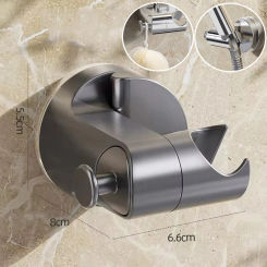 Shower Holder 360°Adjustable Self-adhesive Shower Head Stand Bracket, Suction Cup Shower Head Holder Bathroom Accessories