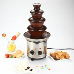 220V Professional Chocolate Fountain Machine with Four Tiers for Hotel Buffet and Party C