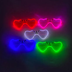 1 Pc LED Party Glasses Light Up LED Glasses Glow in the Dark Neon Party Favors Shutter Glasses for Party Decor Party Supplies