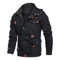 Thicken Warm Casual Multiple Pockets Loose Coats Male Plus size Parkas Outdoor Hooded Coat Fashion Men's Fleece Jackets Winter