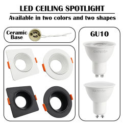 5/10/20PCS Square Downlight 9W GU10 Ceiling Spotlights Warm Cold White Light 900LM Bulbs AC220V 120V for Home Decoration
