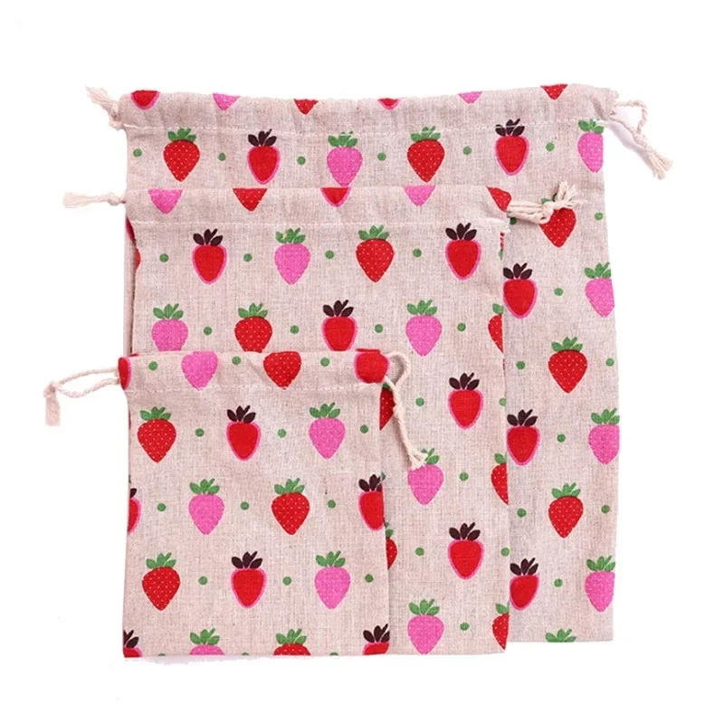 Description Picture 6 of itemPet Toys & Snacks Storage Cotton Linen Fabric Pouch Drawstring Bag Cute Kids Travel Cloth Shoes Storage Bag Makeup Case Gift Bag