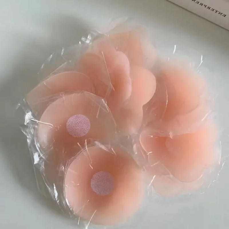 Description Picture 4 of itemInvisible Silicone Nipple Covers Reusable Women Breast Petals Lift Bras Pasties Bra Padding Sticker Patch Adhesive Pads Intimate