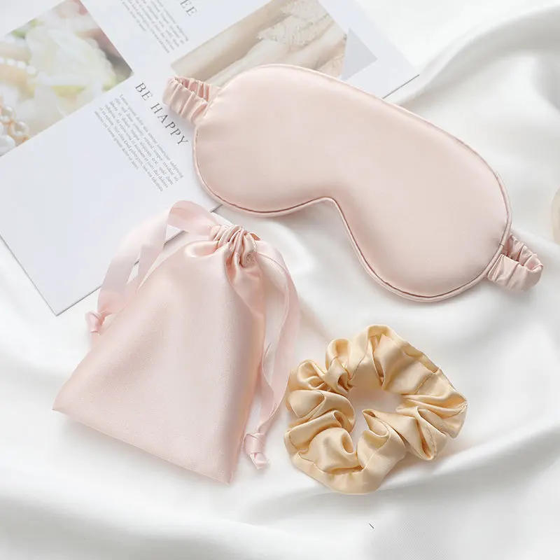Description Picture 2 of item3Pcs Set Women Imitated Silk Sleep Eye Mask Eye Patches Face Mask Eyeshade Blindfold Travel Rest Eye Cover Night Eyeshade