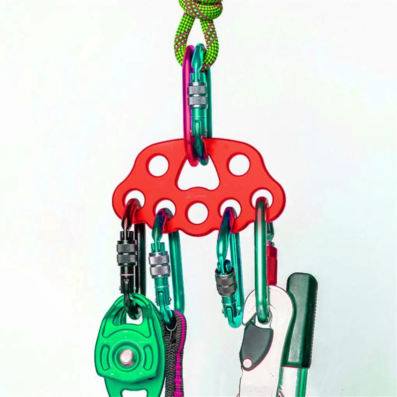 Description Picture 3 of itemClimbing Rigging Plate Fingerboard Caving Equipment Multi-hole Anchor Point Divider Connect Accessory Silver gray