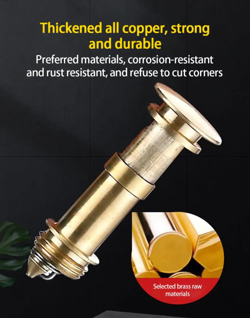 Description Picture 3 of itemUniversal Sink Drain Stopper Stainless Steel Pop-Up Bounce Core Basin Drain Filter Hair Catcher Strainer Stopper Bathroom Tool