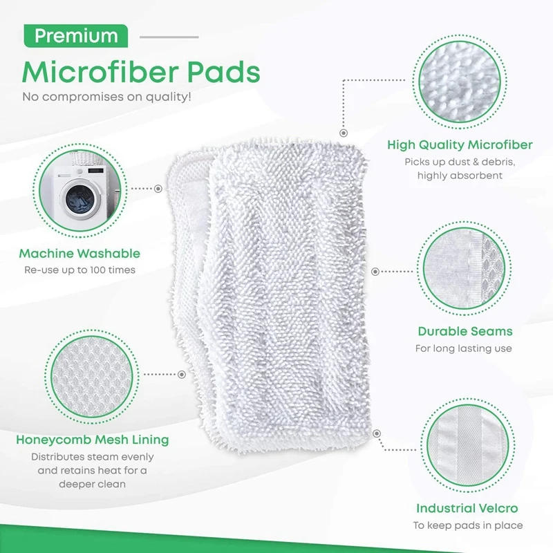 Description Picture 5 of itemMop Pad Is Suitable For Shark Steam Mop SK Series SK140 SK410 SK460 Replacement Flat Microfiber Cloth Steamer Pad 4 Sets