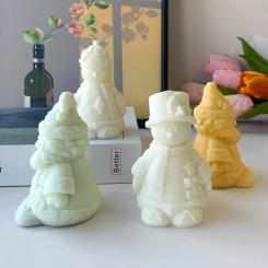 Christmas Snowman Silicone Mould Christmas Scented Candle Mould Plaster Mould Decorative Plaster Silicone Mould Candle Moulds
