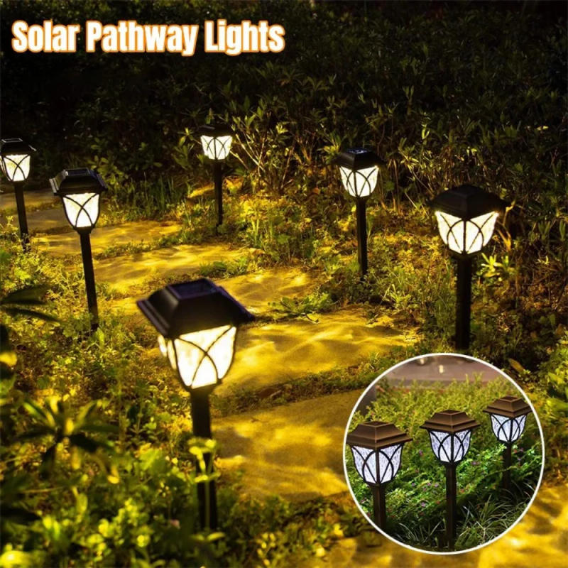 Description Picture 2 of item2 Pack Solar Lawn Lights Outdoor LED Bright Yard Lamp Waterproof Night Light Landscape Lighting Pathway Light Garden Decor