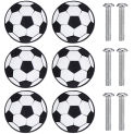 6 Pcs Applique Drawer Handle Baby Child Black Door Handles Basketball Soccer Cabinet Knobs Rubber Zinc Alloy Practical Pull