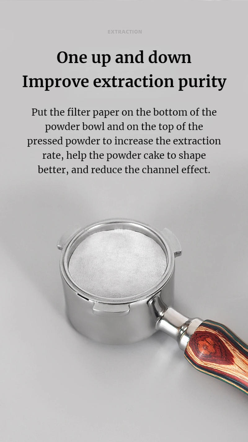 Description Picture 4 of item51mm53mm58mm Coffee Handle Disposable Filter Paper Coffee Powder Bowl Filter Paper Round Secondary Water Separation Filter Paper