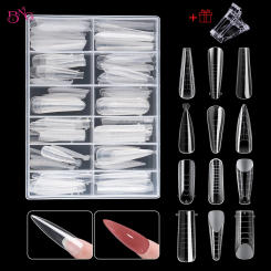 BNG Dual Forms for Poly Nail Gel Nail extensions Acrylic Nail Molds Full Cover Dual System Moulds Manicure False Tips Top Forms
