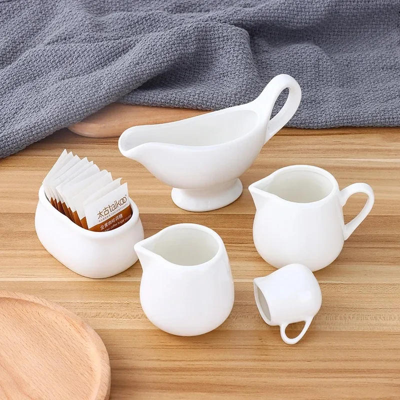 Description Picture 5 of itemMini European Ceramic Milk Jug, Espresso Coffee Jug, Kitchen Sauce Cup, Serving Pitcher, White Pitcher Cup, 50 ml, 75ml