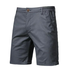 Large Size Solid Color Men's Straight Slim Fit Five-quarter Pants Men's Clothing Shorts for Men 2024 Summer New Cotton Casual
