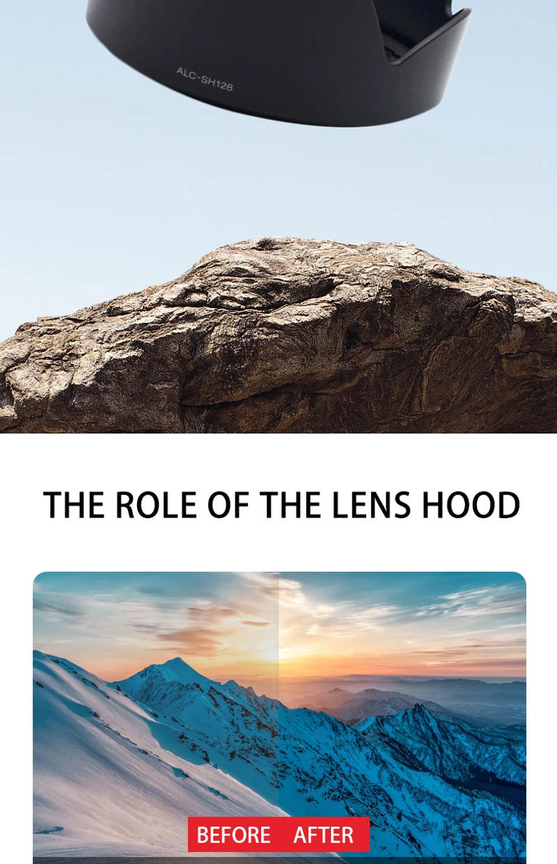 Description Picture 5 of itemHood mount ALC-SH128 suitable for Sony 18-105 F4G lens camera mirrorless reversible lotus