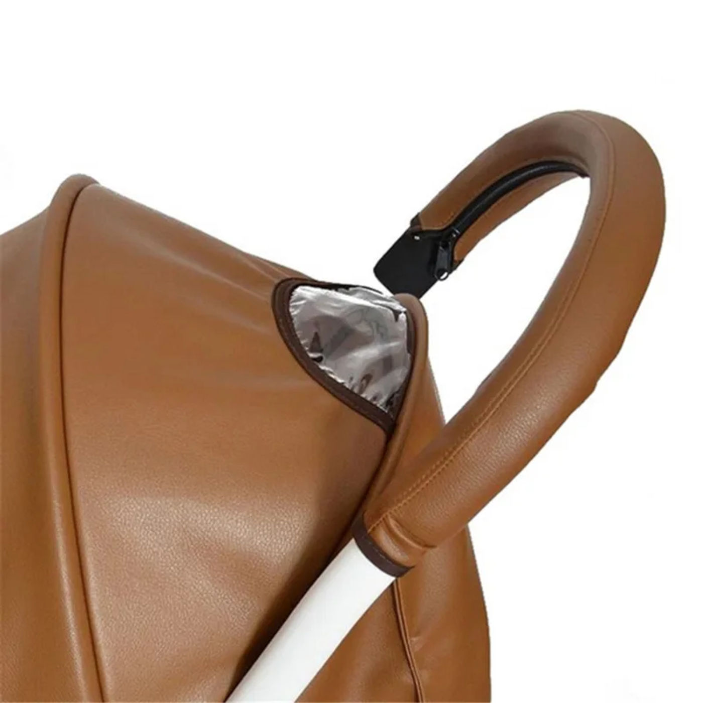 Description Picture 3 of item1pcs/2pcs Pram Armrest Handle Covers PU Leather Zipper Universal Protective Case Baby Stroller Accessories Armrests Cover