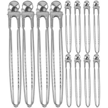 12 Pcs Positioning Clip Hair Barrettes Clips for Styling Stainless Steel Hairdressing