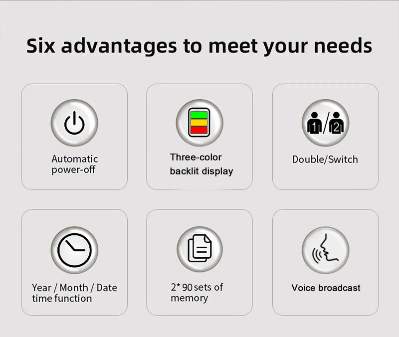 Description Picture 3 of itemHigh Accurate Blood Pressure Monitor Digital Sphygmomanometer Bp Monitors Electronic Tonometer Arm Cuff Talking BPM Tensiometer