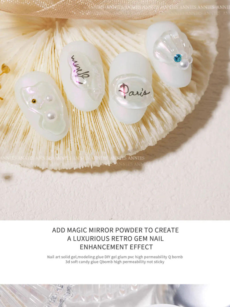 Description Picture 5 of item20g PVC Solid Gel 3D Fudge Carving Gel Nail Polish Soak Off Varnish Semi Permanent Uv Led Modeling Gel Transparent Glue