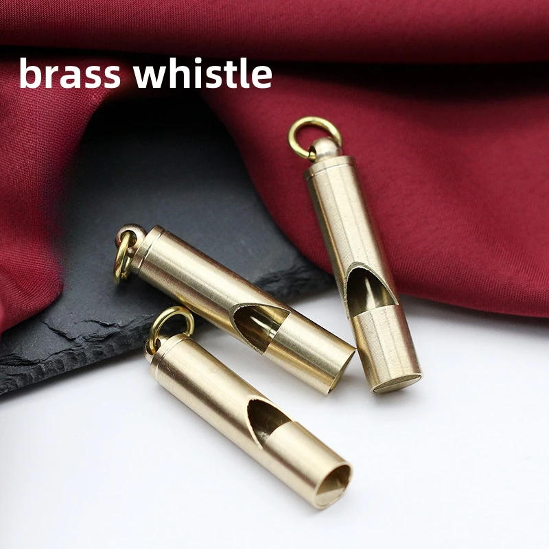 Description Picture 3 of itemBrass whistles Outdoor survival kit keychain pendant can sound portable race whistle mountain training faucet whistle