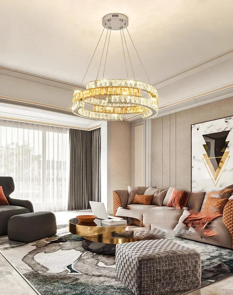 Description Picture 2 of itemhome decorationPendant lights, luxury crystal living room chandelier, dining room Pendant lamp, ceiling light, indoor lighting