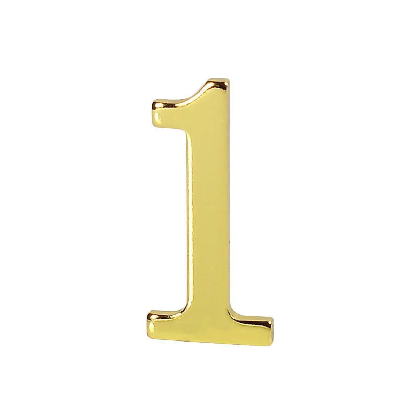 Description Picture 4 of item5cm 3D Self Adhesive House Door Number Gold Color Apartment Door Plates Stickers Signs for Hotel Office Address Door Label