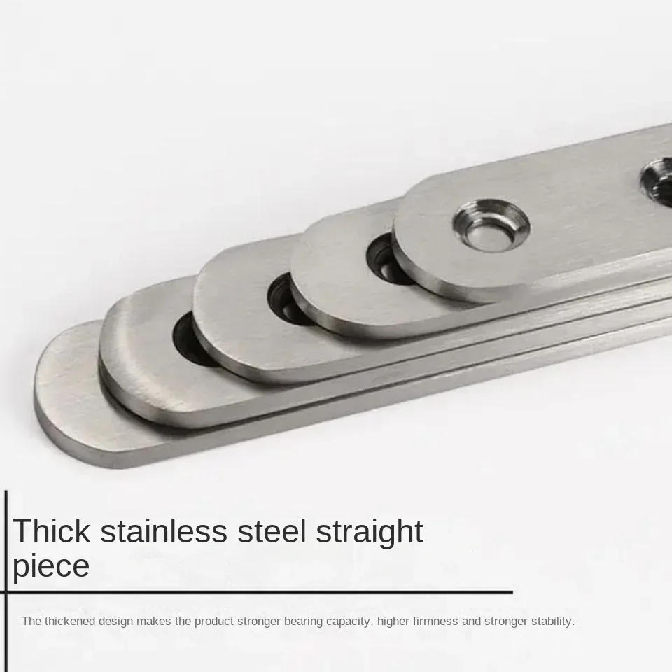Description Picture 3 of itemStainless Steel Straight Piece Connecting Code One Word Iron Piece Flat Angle Piece Corner Code