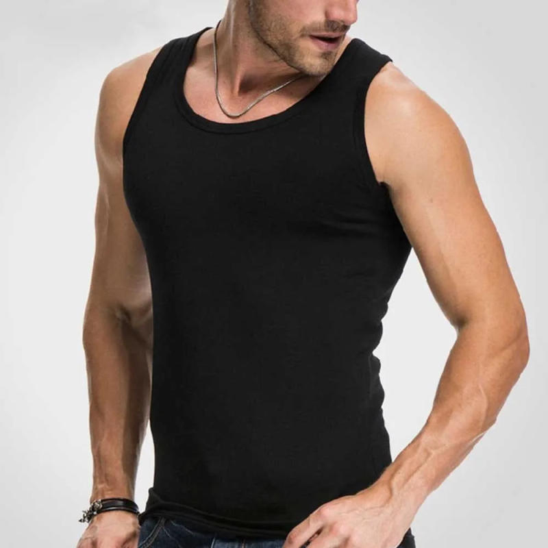 Description Picture 6 of itemFashion Men's Basic Summer Tank Tops Vest Undershirt Gym Workout Stringer Fitness O Neck Sleeveless T Shirt Vests Clothing