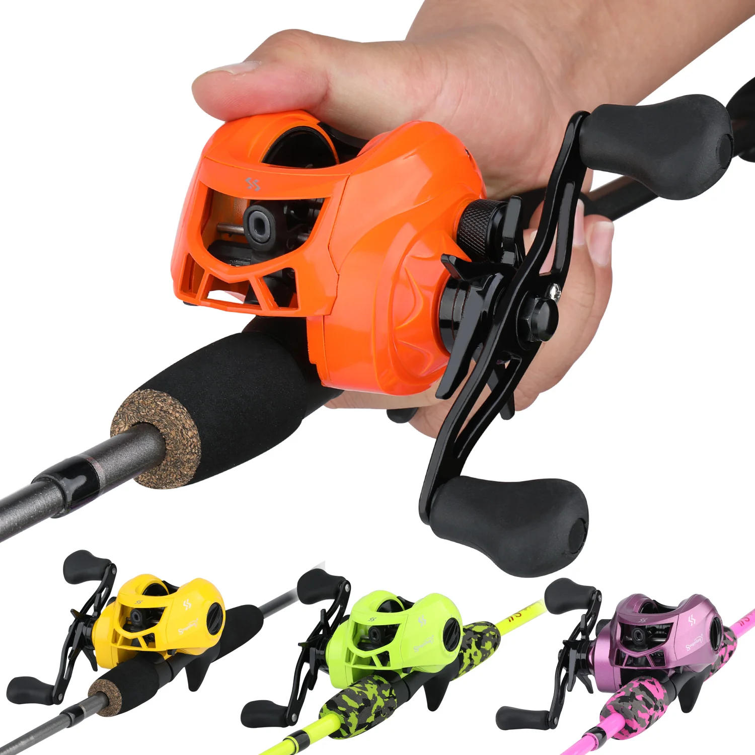 Description Picture 2 of itemSougayilang Fishing Rod and Reel Combo 7.1:1 High Speed Casting Reel and Ultralight Carbon Fiber Casting Rods Fishing Kit