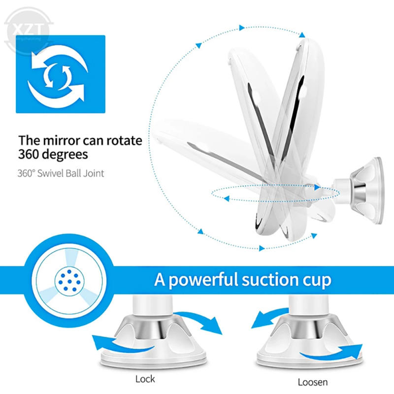 Description Picture 6 of item14 Led Lighted Touch Screen Vanity Mirror Flexible Makeup Mirror 10x Magnifying Mirrors Portable Dressing Table Cosmetic Mirrors