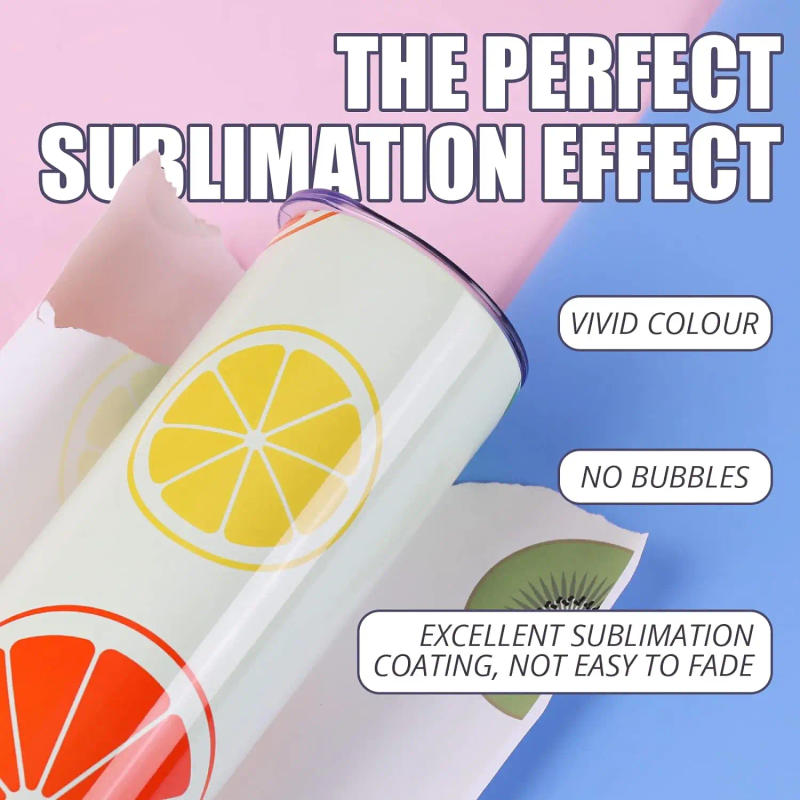 Description Picture 4 of itemHTVRONT 8pcs/4pcs 20 OZ Sublimation Tumblers Skinny Straight Sublimate Tumbler Blank DIY Mugs Cups Gifts with Sublimation Papers