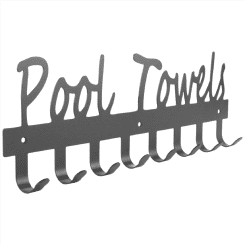 Pool Towel Hooks for Bathroom Wall Mount Towel Rack Towel Holder Carbon Steel Hanger Organizer Indoor Outdoor for Towel