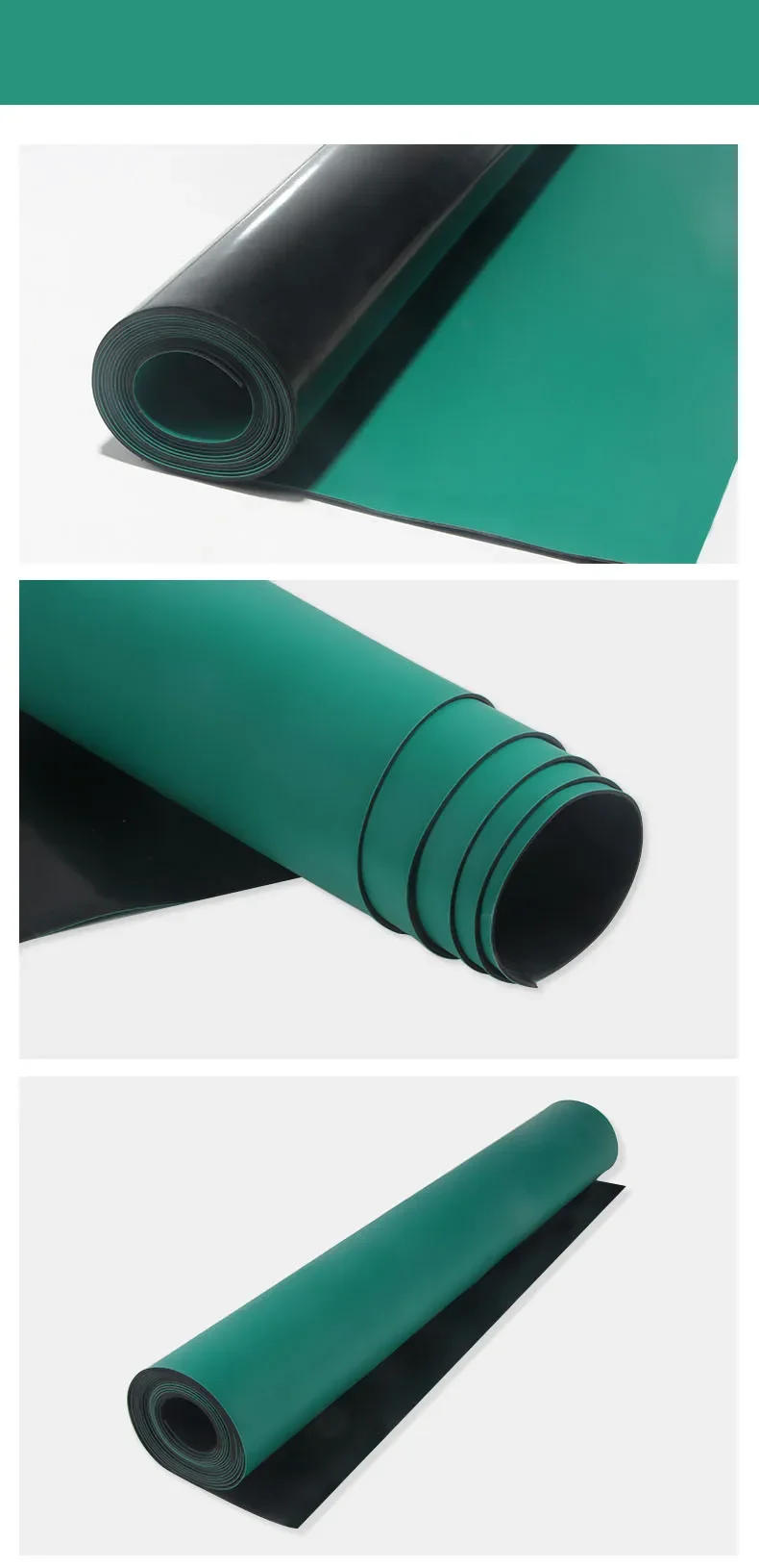 Description Picture 6 of item1000*500*2mm Anti-static Table Mat Table Mat Table Cloth Anti-slip Laboratory Rubber Green Rubber Mat