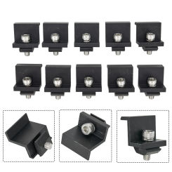 30/35mm Solar-Modules PV Brackets Trapezoidal Sheet Flat Roof Aluminium Mounting Rail End Clamp PV Solar-Panel Mount Accessories