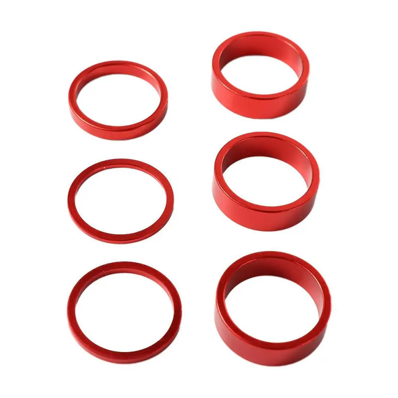 Description Picture 3 of item6pcs/set Aluminum Alloy Bike Headset Washer Mountain Bicycle Front Fork Washer Bike Stem Handlebar Spacers Ring Gasket