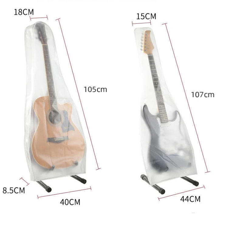 Description Picture 3 of itemElectric Acoustic Guitar Dust Cover Transparent Waterproof and Dustproof Ukulele Case Washable Gig Protect Hung on The Wall