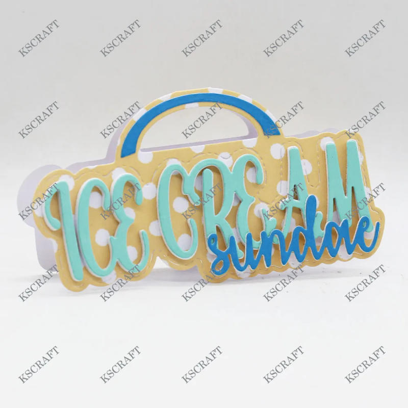 Description Picture 4 of itemKSCRAFT Ice Cream Bag Topper Metal Cutting Dies Stencils for DIY Scrapbooking Decorative Embossing DIY Paper Cards