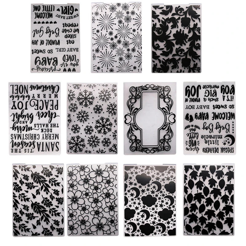 Description Picture 4 of itemNewest 3D Embossing Folder Transparent Embossing Plastic Plates Design For INS DIY Paper Cutting Dies Scrapbooking 10.5x14.5cm