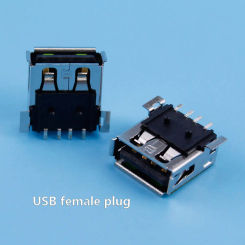 2-10PCS USB Type A Standard Port Female Solder Jacks Connector DIY PCB Socket USB-A type SMT 4Pin