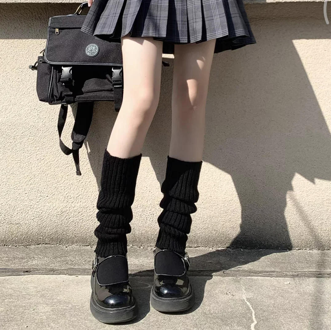 Description Picture 2 of itemLolita Leg Warmers Women Long Socks Wool Knitted Foot Cover Arm Warmer Y2K Autumn Winter Crochet Heap Socks Boot Cuffs Stockings