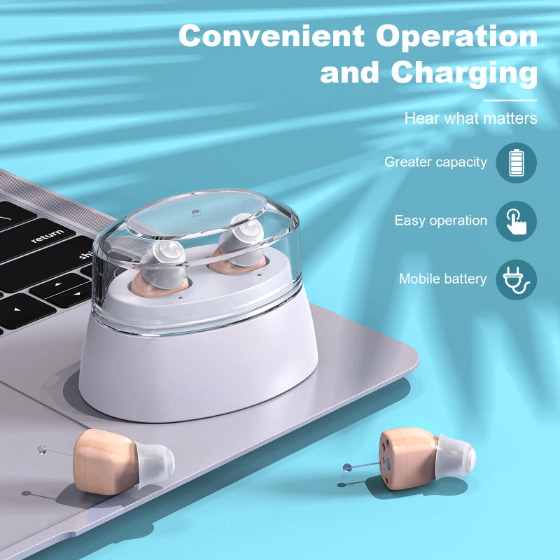 Description Picture 2 of itemDigital Hearing Aids for Seniors with Noise Reduction, Rechargeable Adult CIC Hearing Aids with charging case
